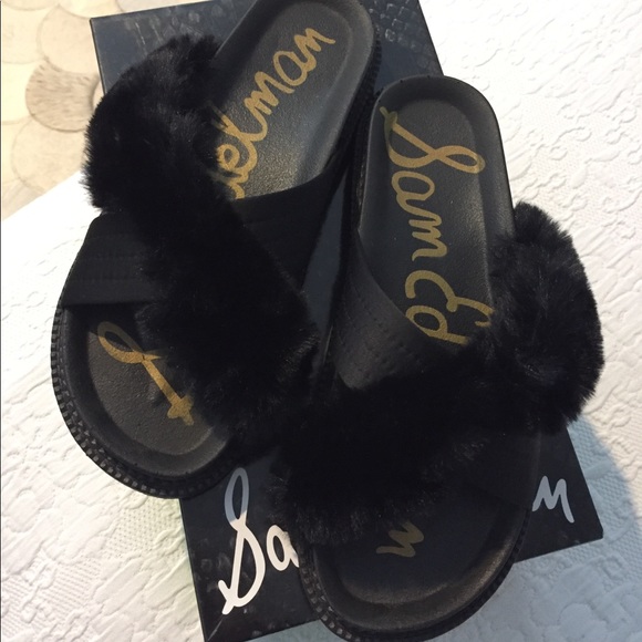 sam edelman fur slides